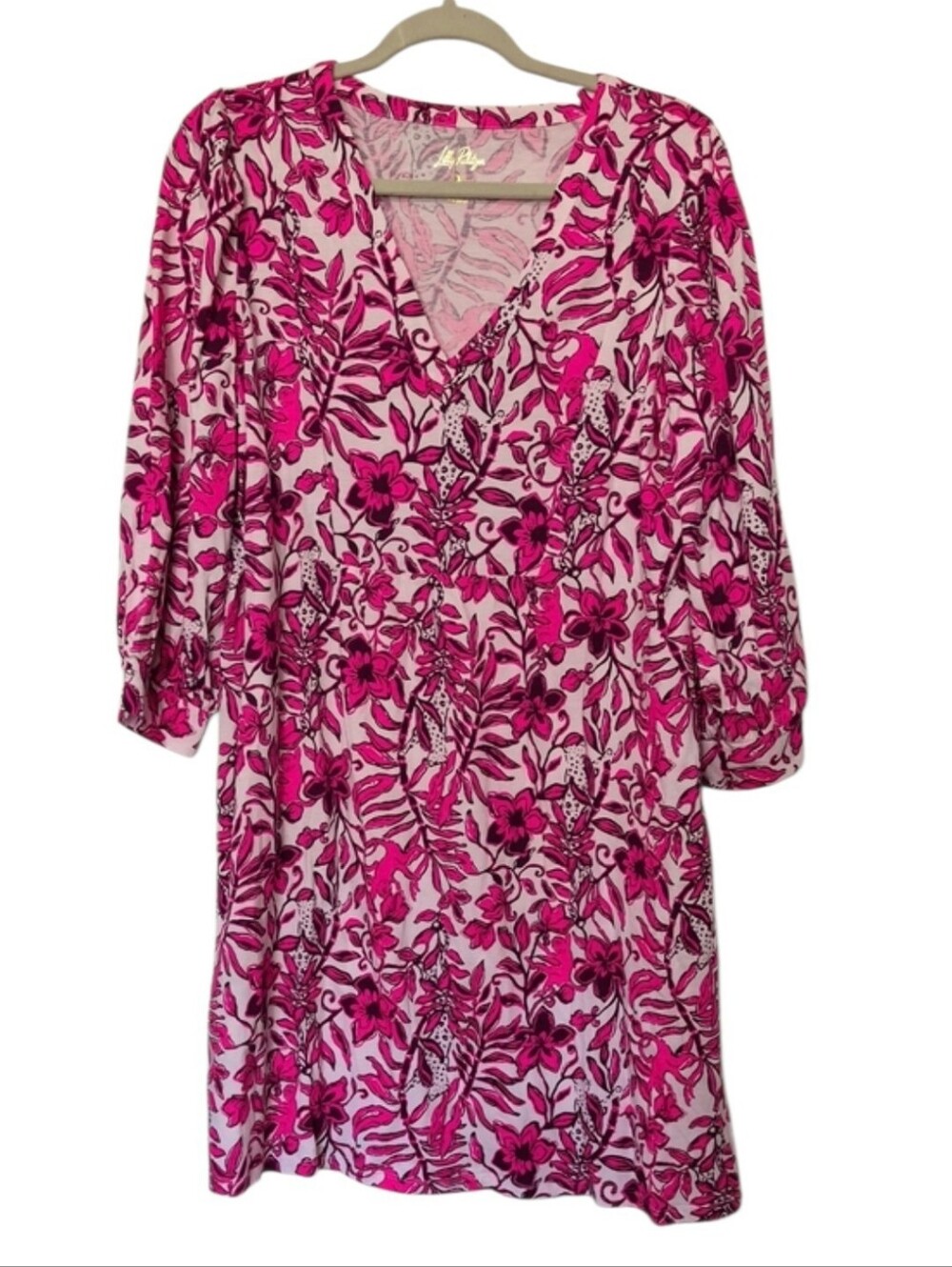 Lilly Pulitzer Cass Dress Elderflower Blossom Lil Escape Plan Size L NWT